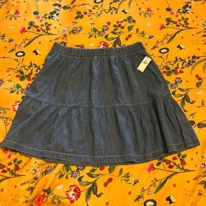 GAP Chambray Mini Skirt with Pockets